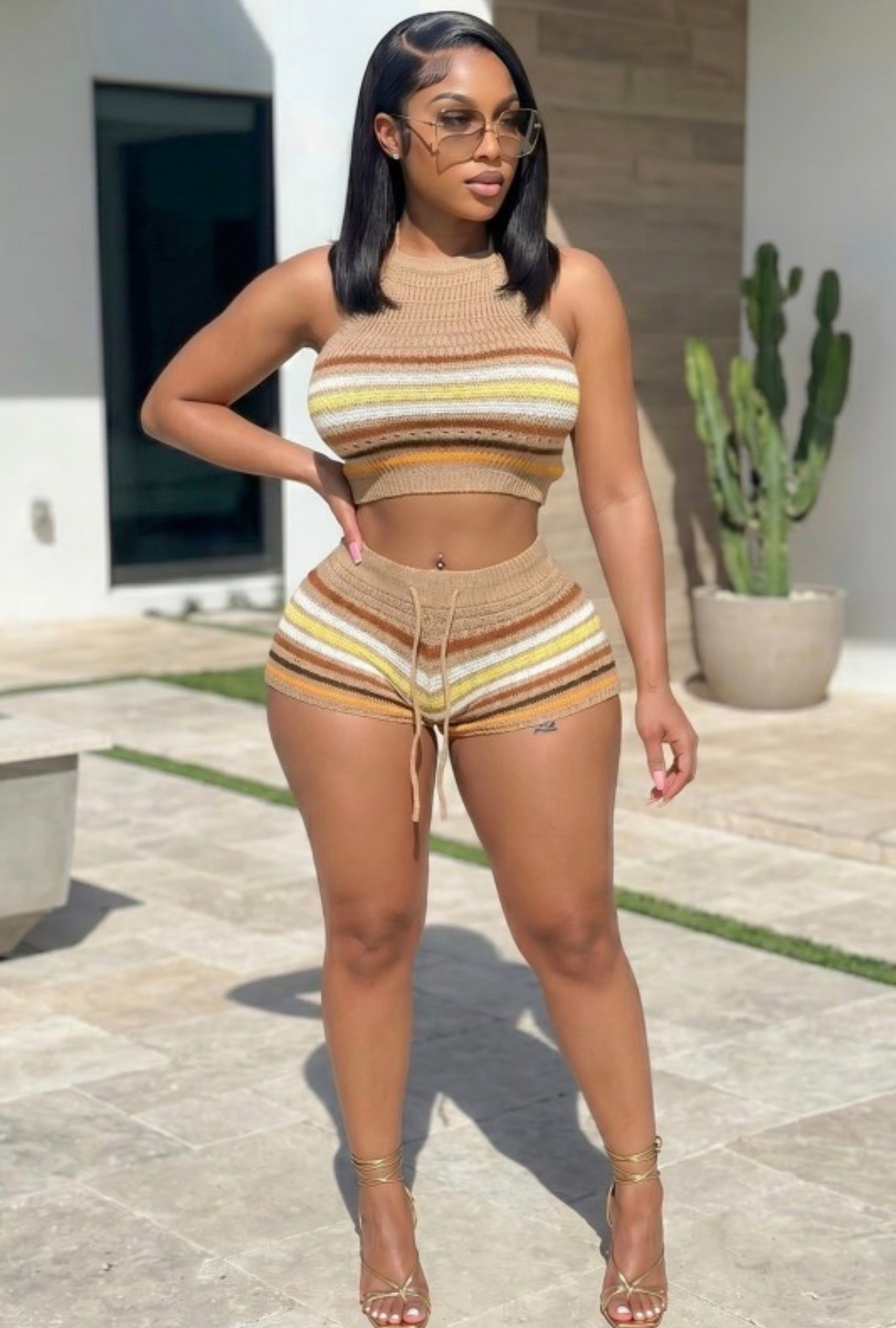 Spend Dat Crochet Short Set